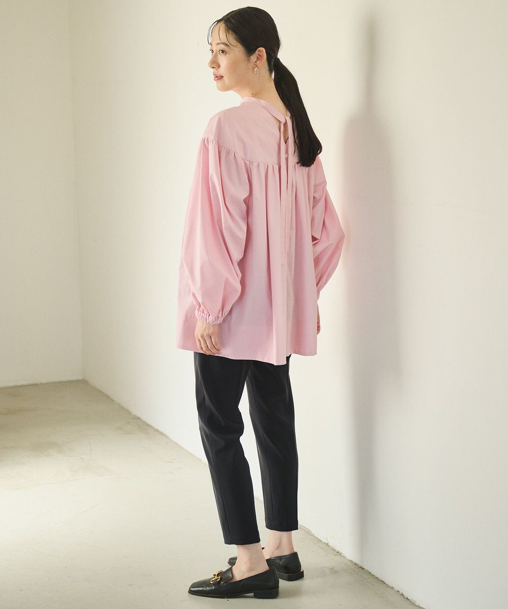 #Newans 【アイロンいらず】バストカットギャザーブラウス 