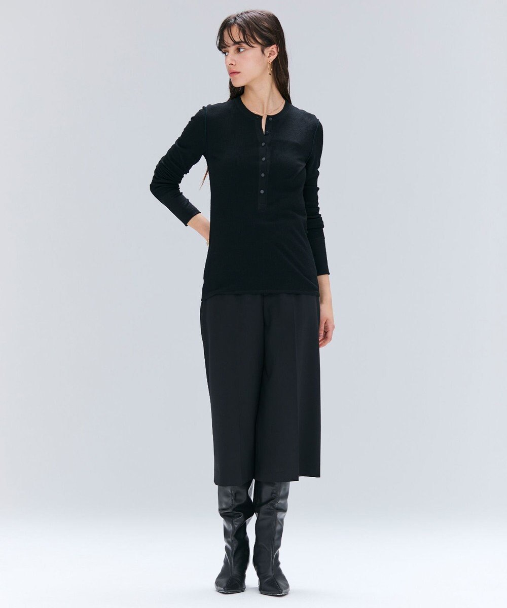 BEIGE， 【洗える・GISELe 10月号掲載】FORD / ウール配色メローヘンリーネックカットソー 