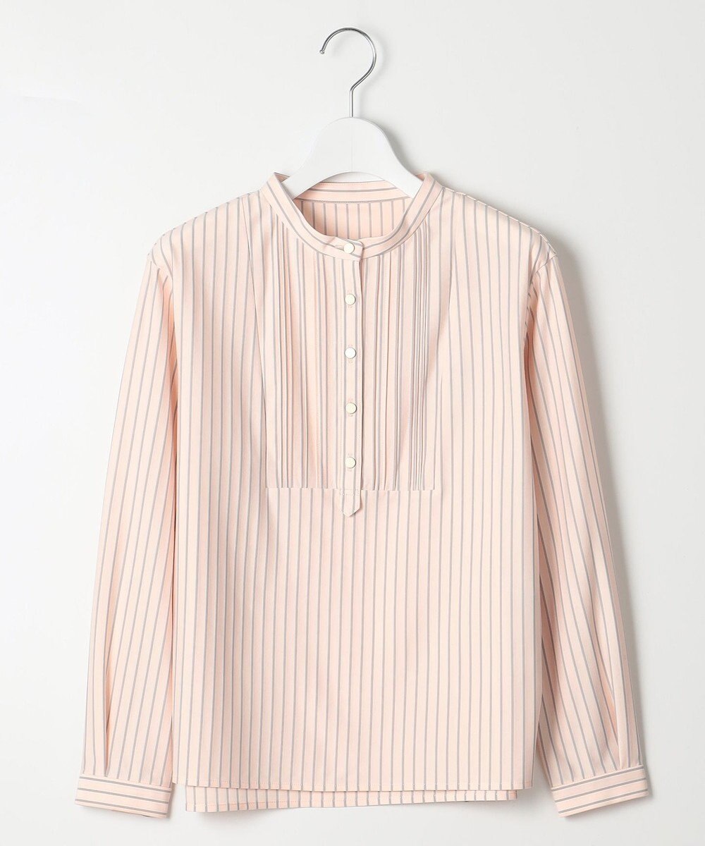 J.PRESS LADIES ストライプジャージー ピンタック カットソー 