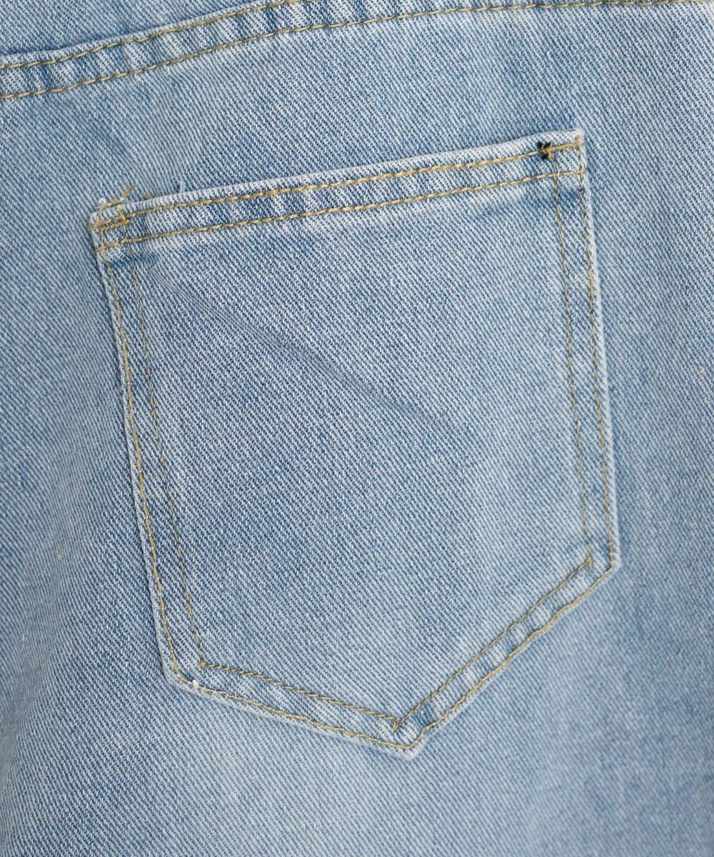 WEGO ダメージレギュラーデニム 