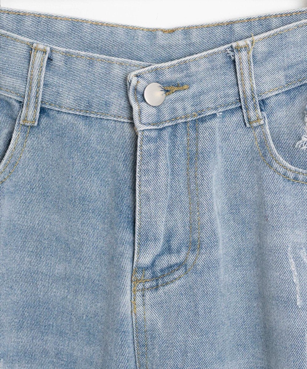 WEGO ダメージレギュラーデニム 