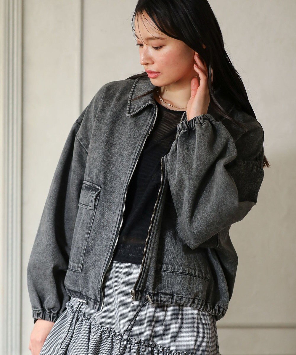 Green Parks ・ＥＬＥＮＣＡＲＥ　ＤＵＥ　デニムステンカラーブルゾ 
