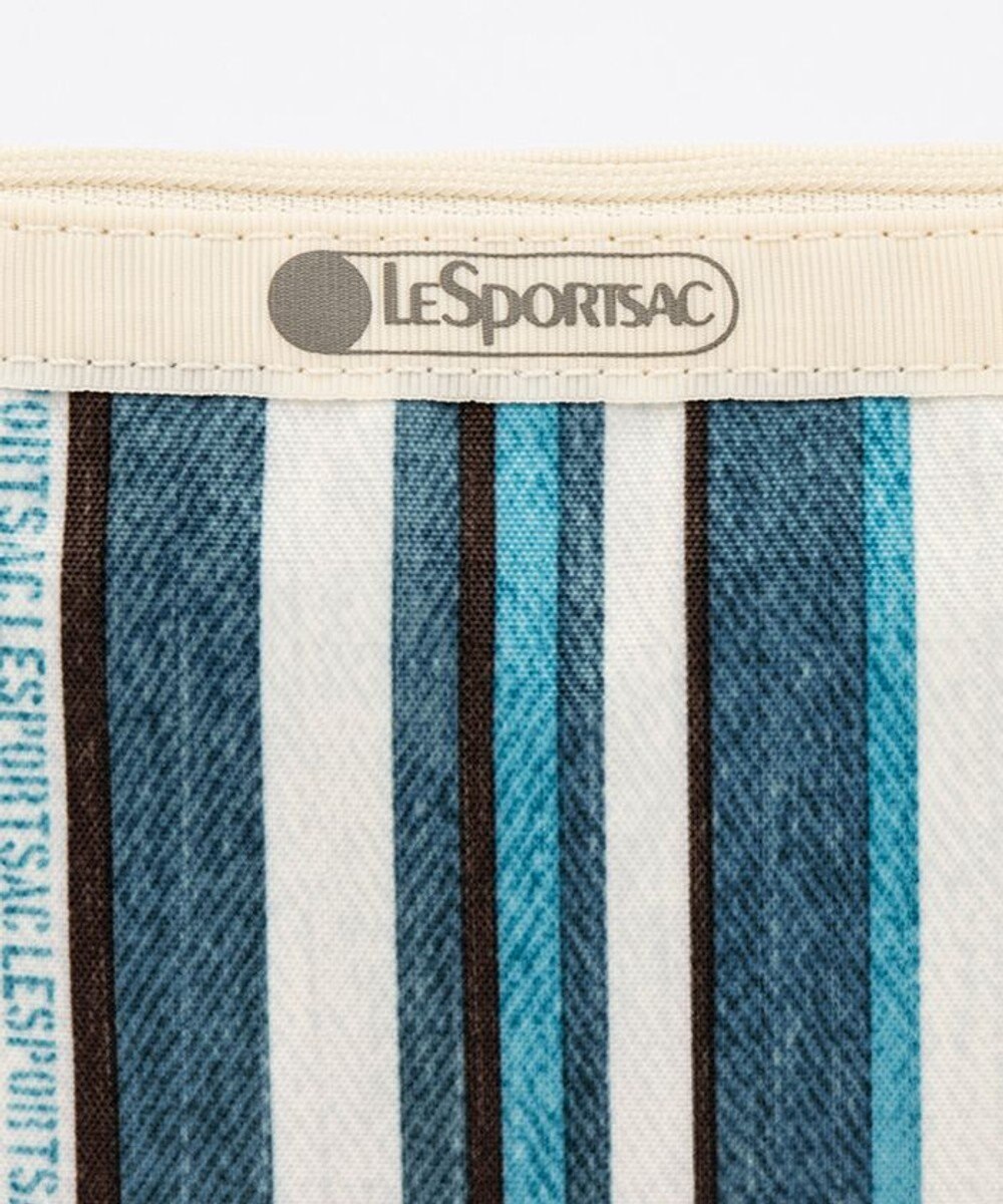 LeSportsac SMALL SLOAN COSMETIC/ティールグリーンストライプ 