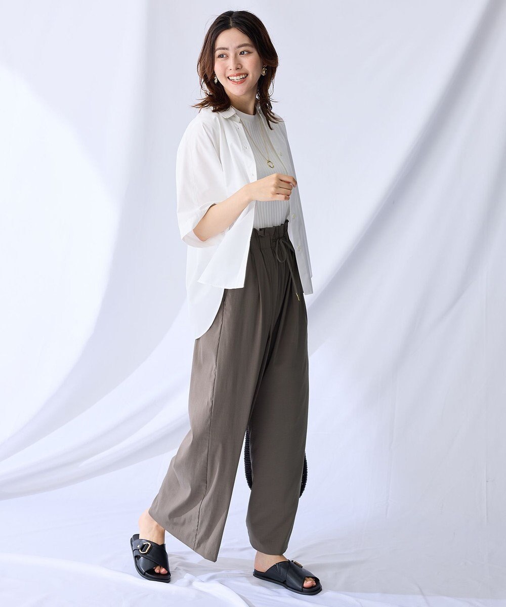 ANY 【接触冷感/UVカット/抗菌防臭/速乾】エニィファンクション半袖シャツブラウス 