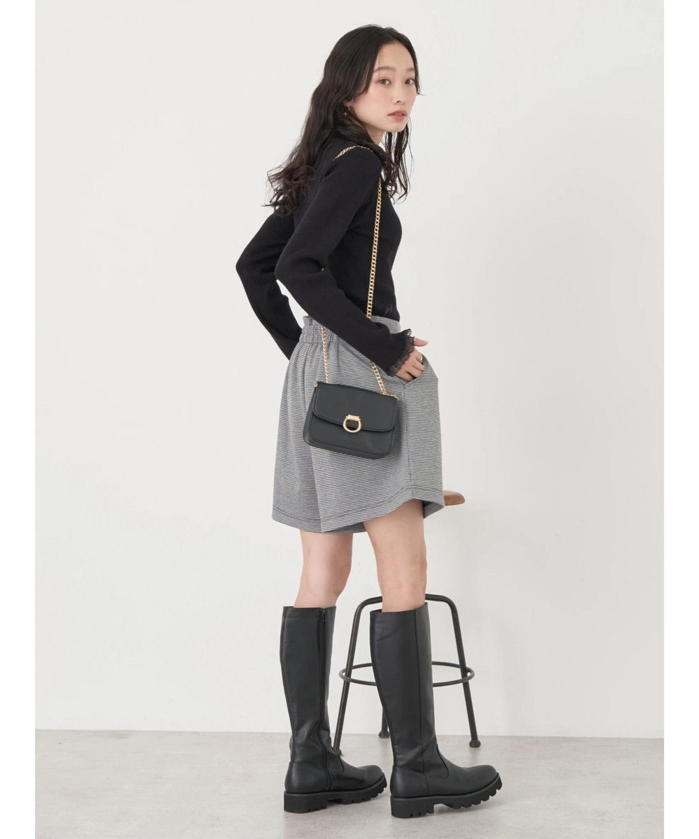 earth music&ecology レースドッキングリブニット 