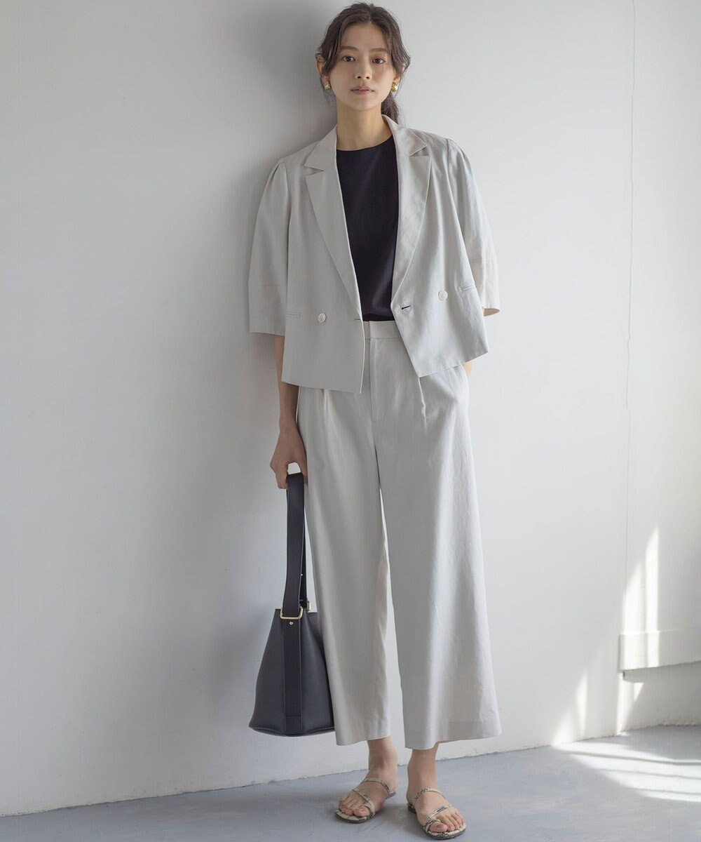 組曲 S 華感コンビネーションスリーブ カットソー 