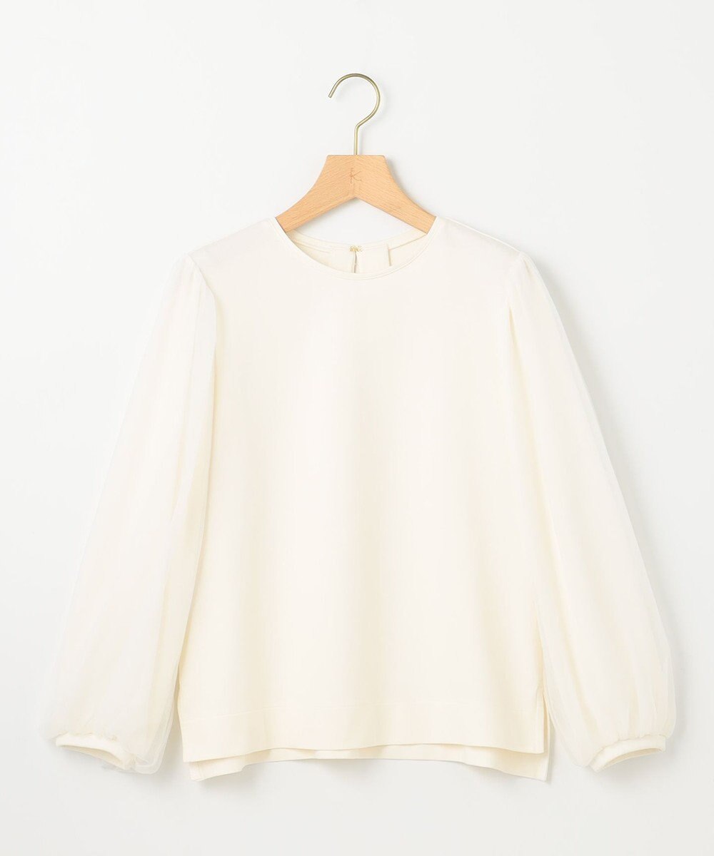 組曲 L ミニ裏毛チュールスリーブ カットソー 