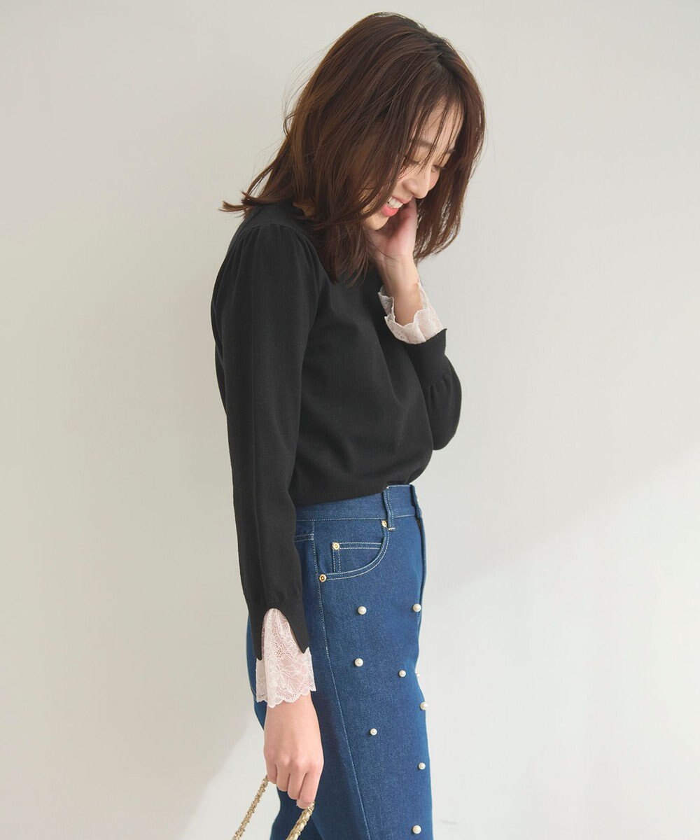 Feroux レースコンビ ニット 