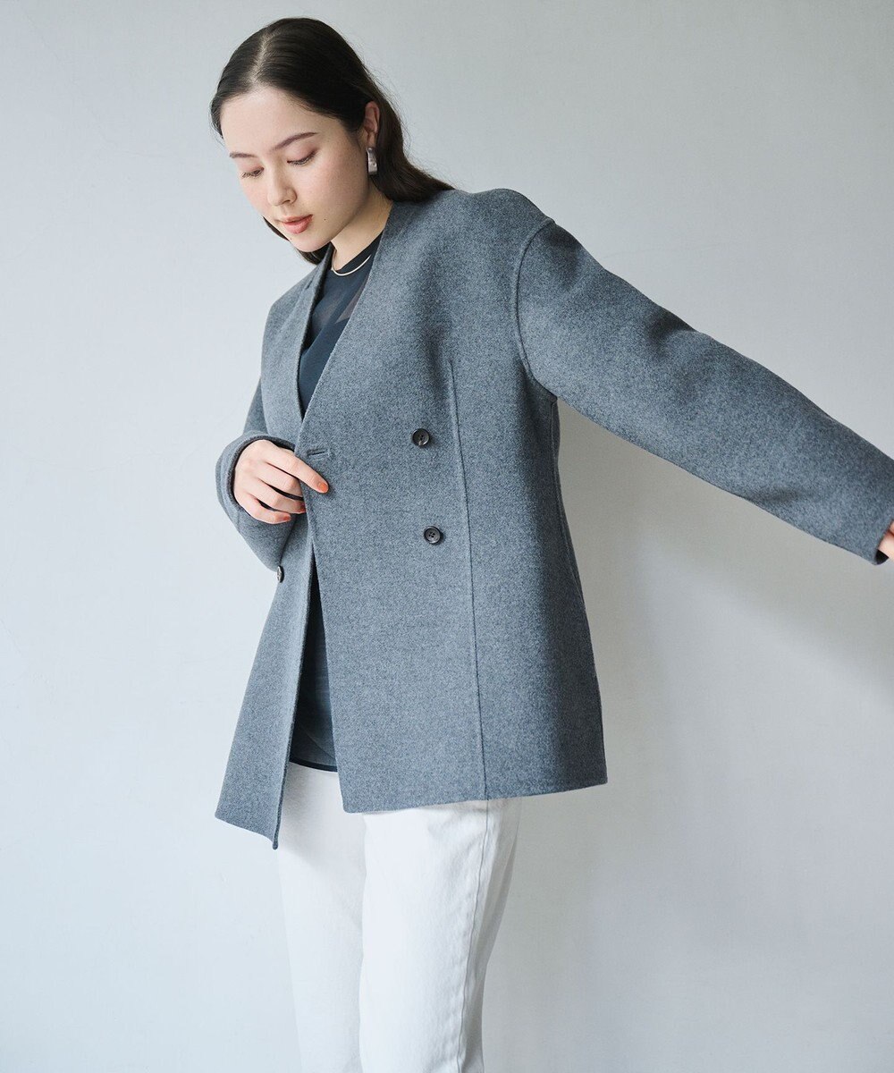 #Newans ウエストシェイプリバーコート 