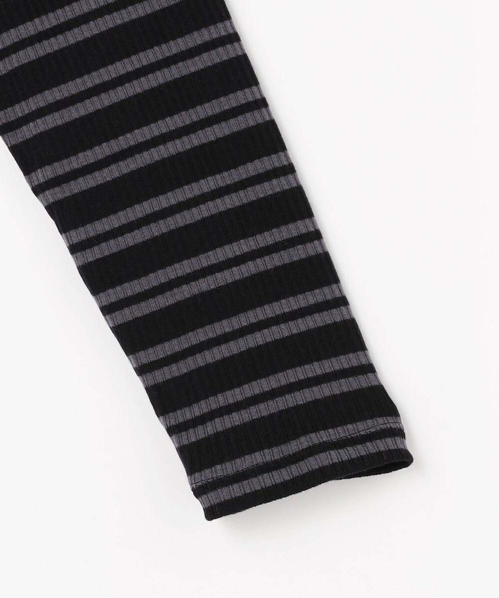 J.PRESS LADIES カシミヤシルク シアーリブ ボーダー タートル カットソー 