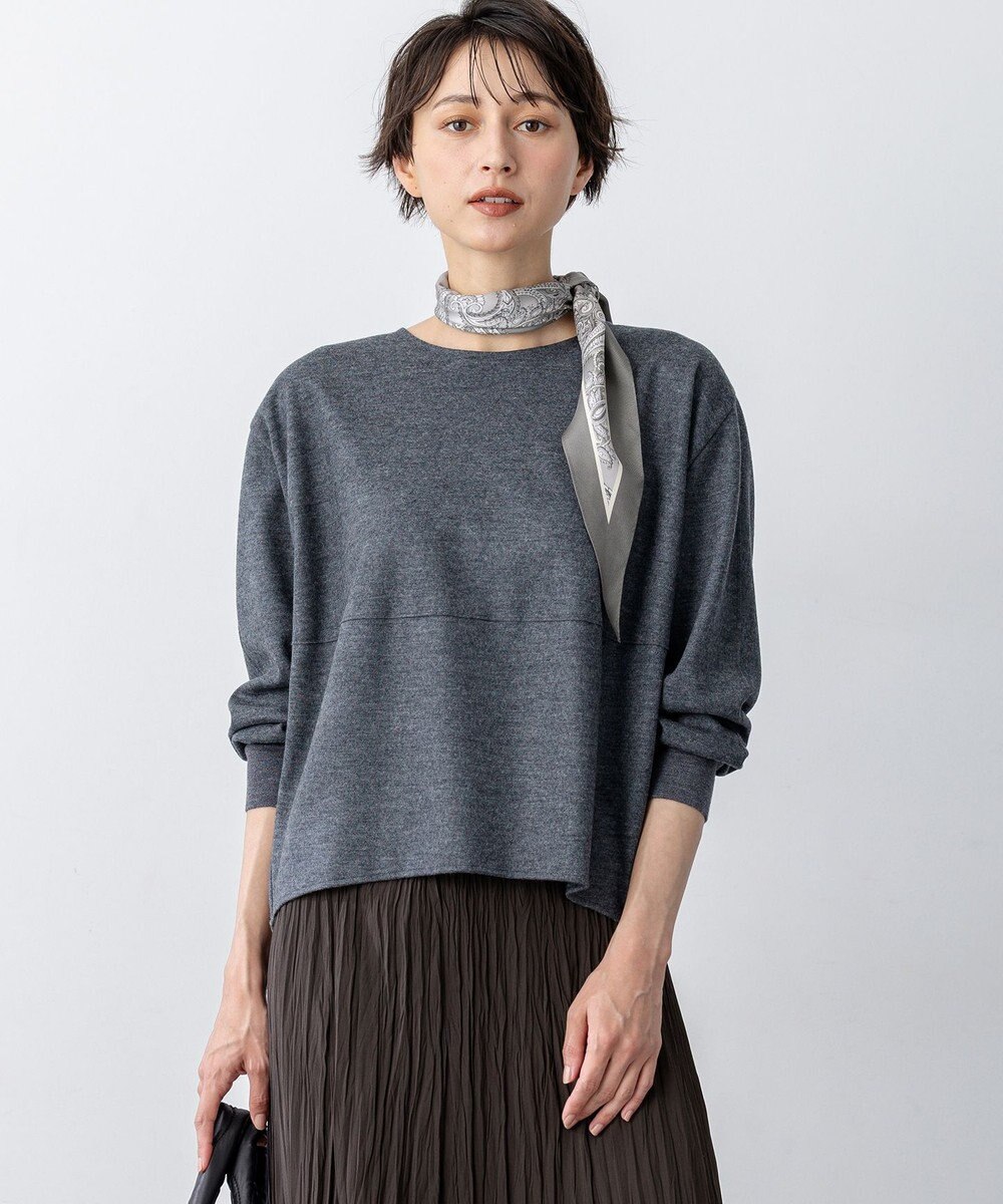 23区 【洗える】ウールミルドジャージー フォルム カットソー 