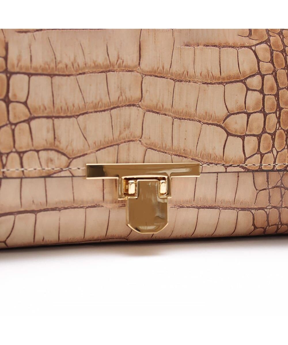 A.D.M.J. 【牛革】クロコ型押しラウンドクラッチショルダー 