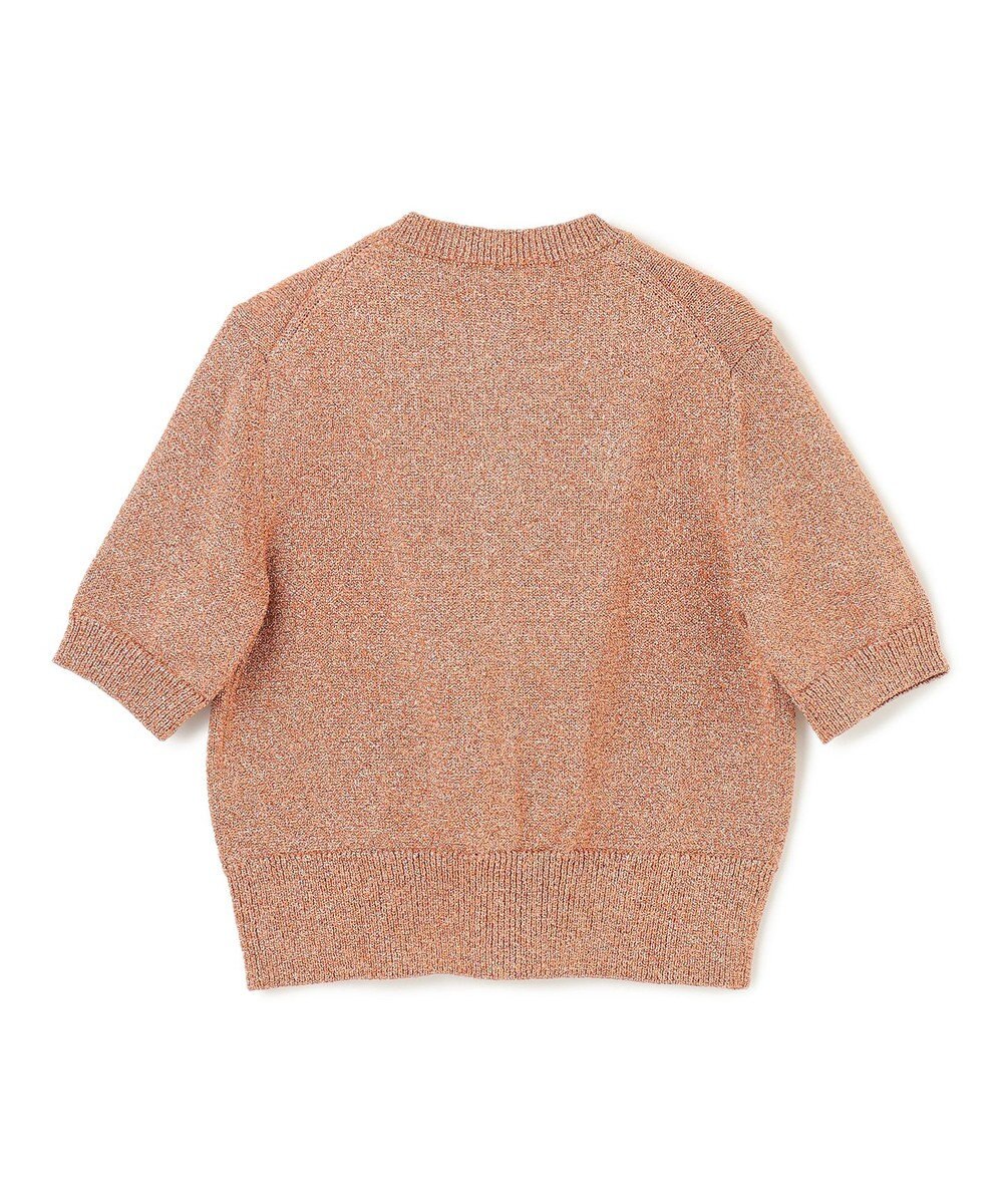 BEIGE， 【洗える】VANDA / ラメ入りクルーネック半袖カーディガン 