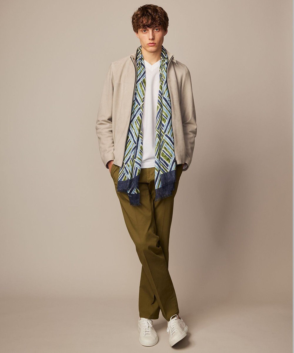 JOSEPH ABBOUD 【キングサイズ・オリジナルオーガニックコットン使用】JOE COTTONサッカーVネックシャツ 