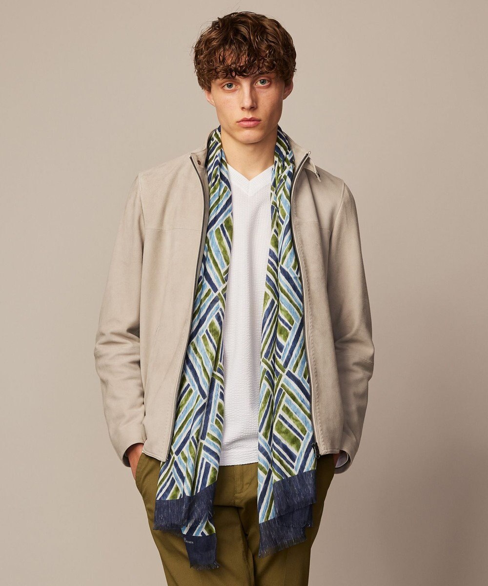 JOSEPH ABBOUD 【キングサイズ・オリジナルオーガニックコットン使用】JOE COTTONサッカーVネックシャツ 