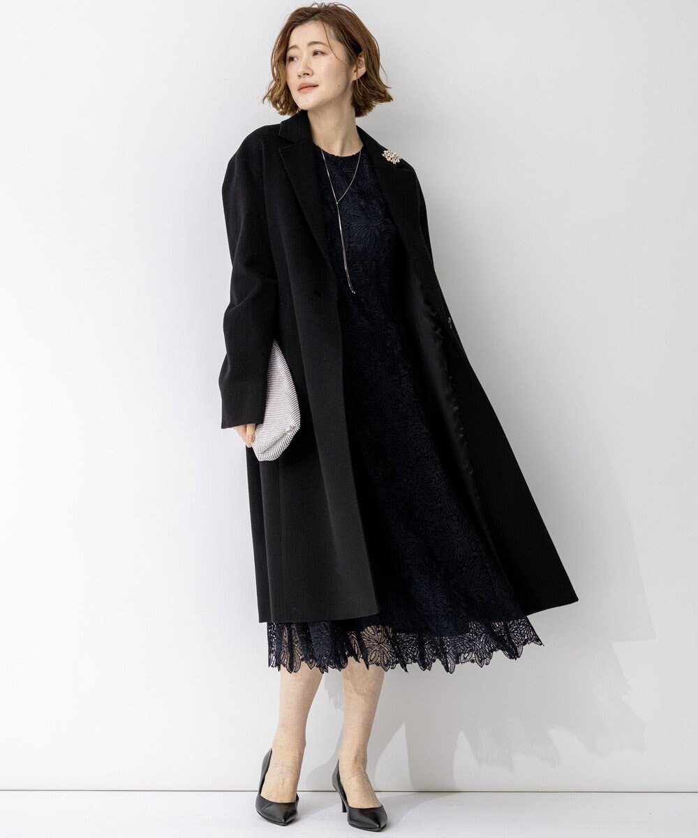 23区 【APPLAUDIR】Brocheリボンブーケレース ドレス 