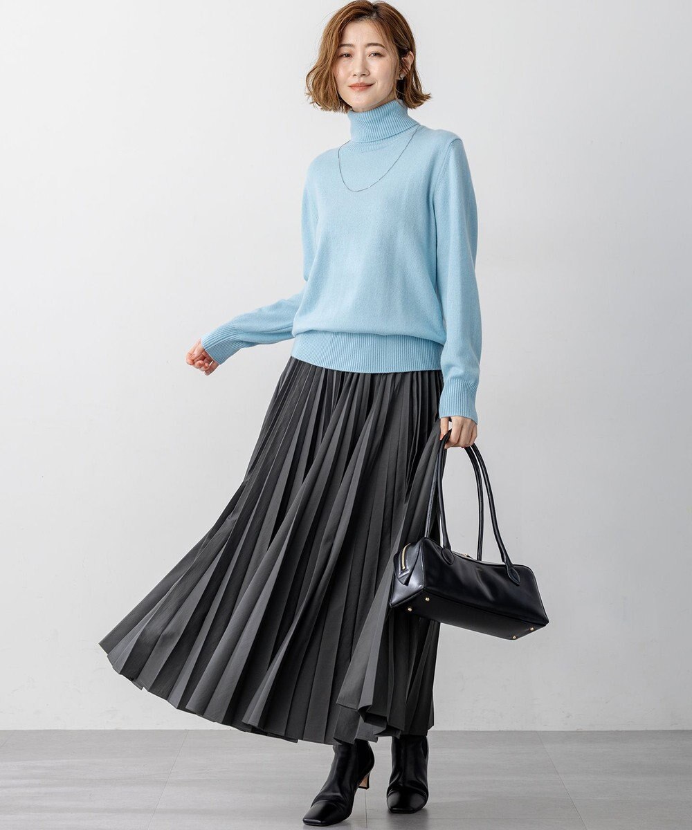 23区 L 【滝沢眞規子さん着用/Oggi掲載/洗える】ピュアカシミヤ タートルネック ニット 