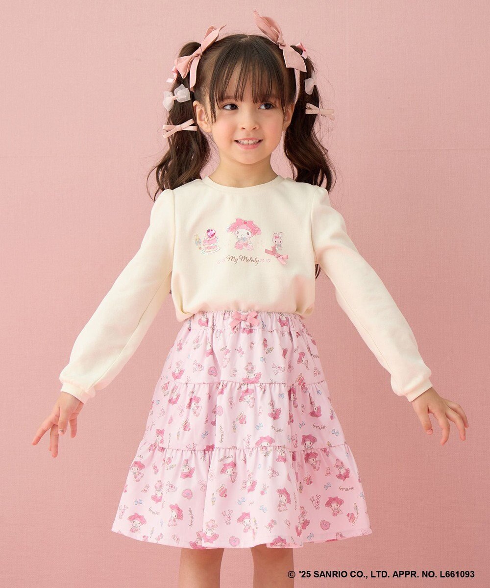 ANY KIDS 【マイメロディ＆クロミ×ANY KIDS】総柄 ティアードスカート 