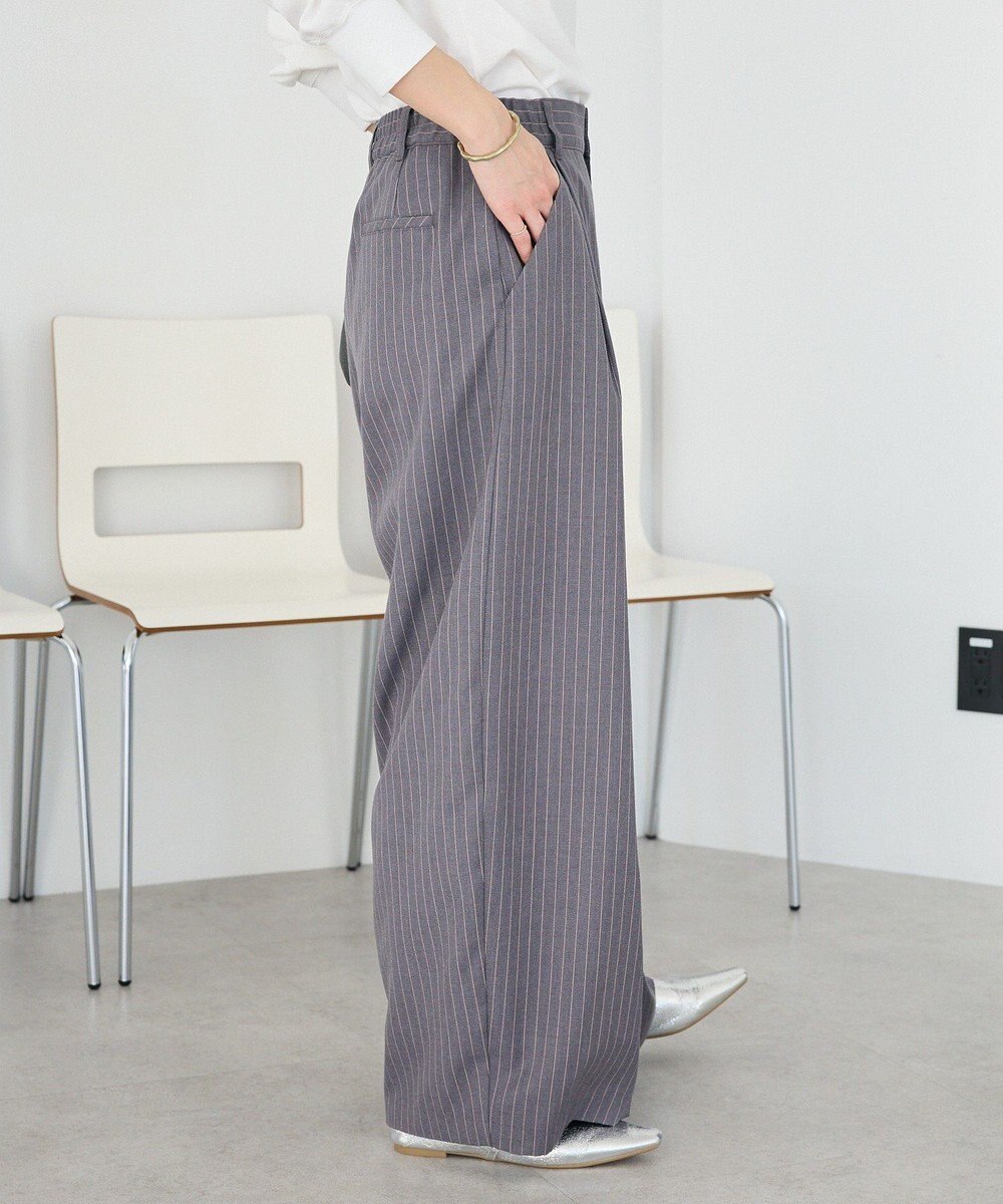 CRAFT STANDARD BOUTIQUE ストライプタックカーブパンツ 