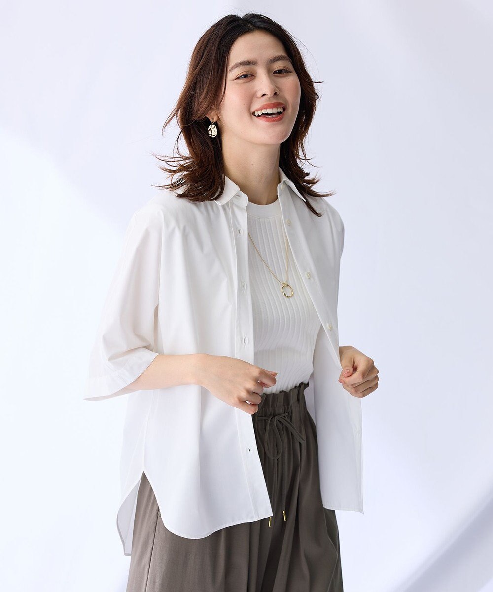 ANY 【接触冷感/UVカット/抗菌防臭/速乾】エニィファンクション半袖シャツブラウス 