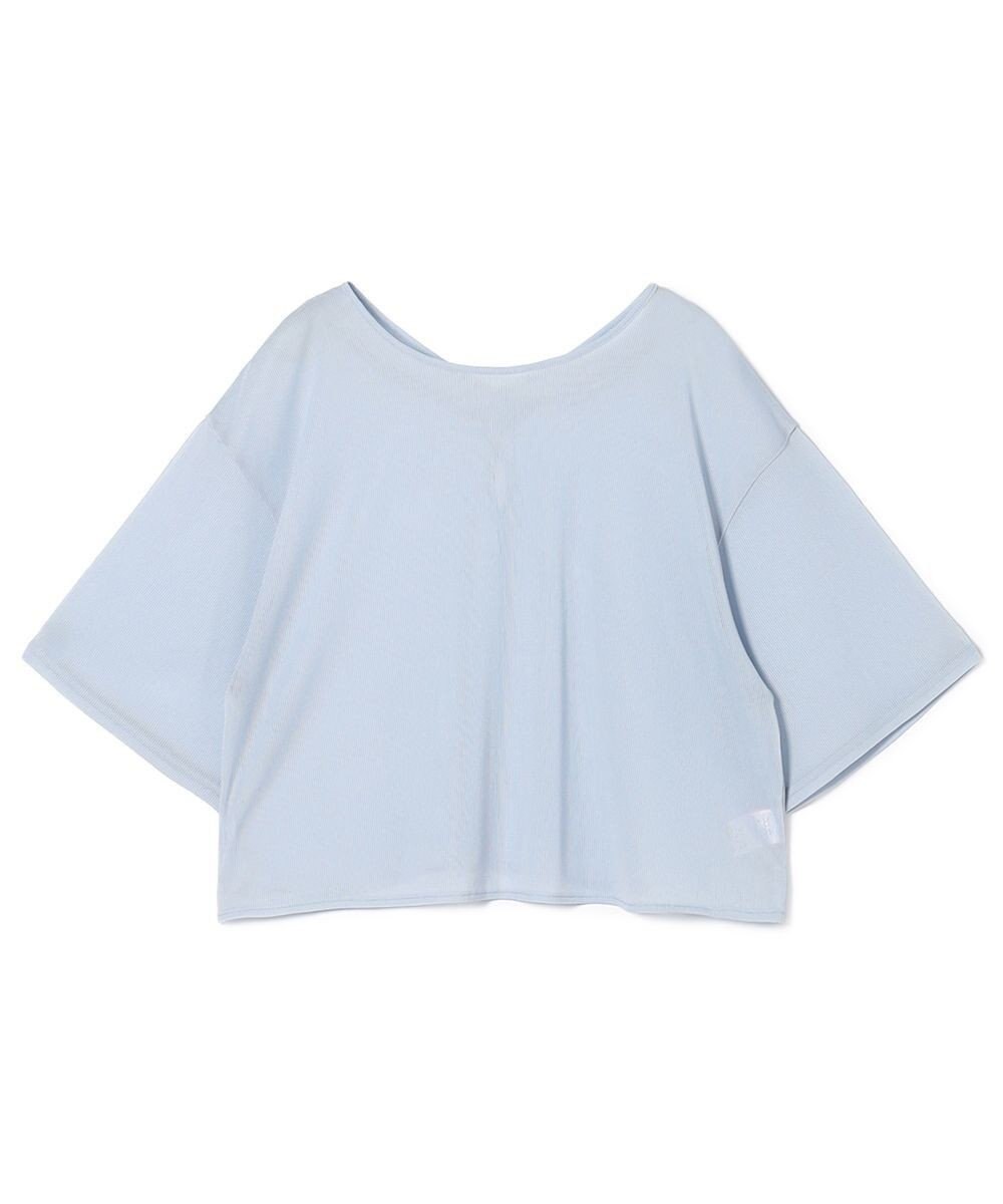 Chacott シアーリブバッククロスTシャツ 