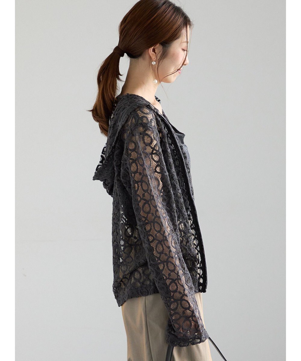 Te chichi レースジップアップフーディー 