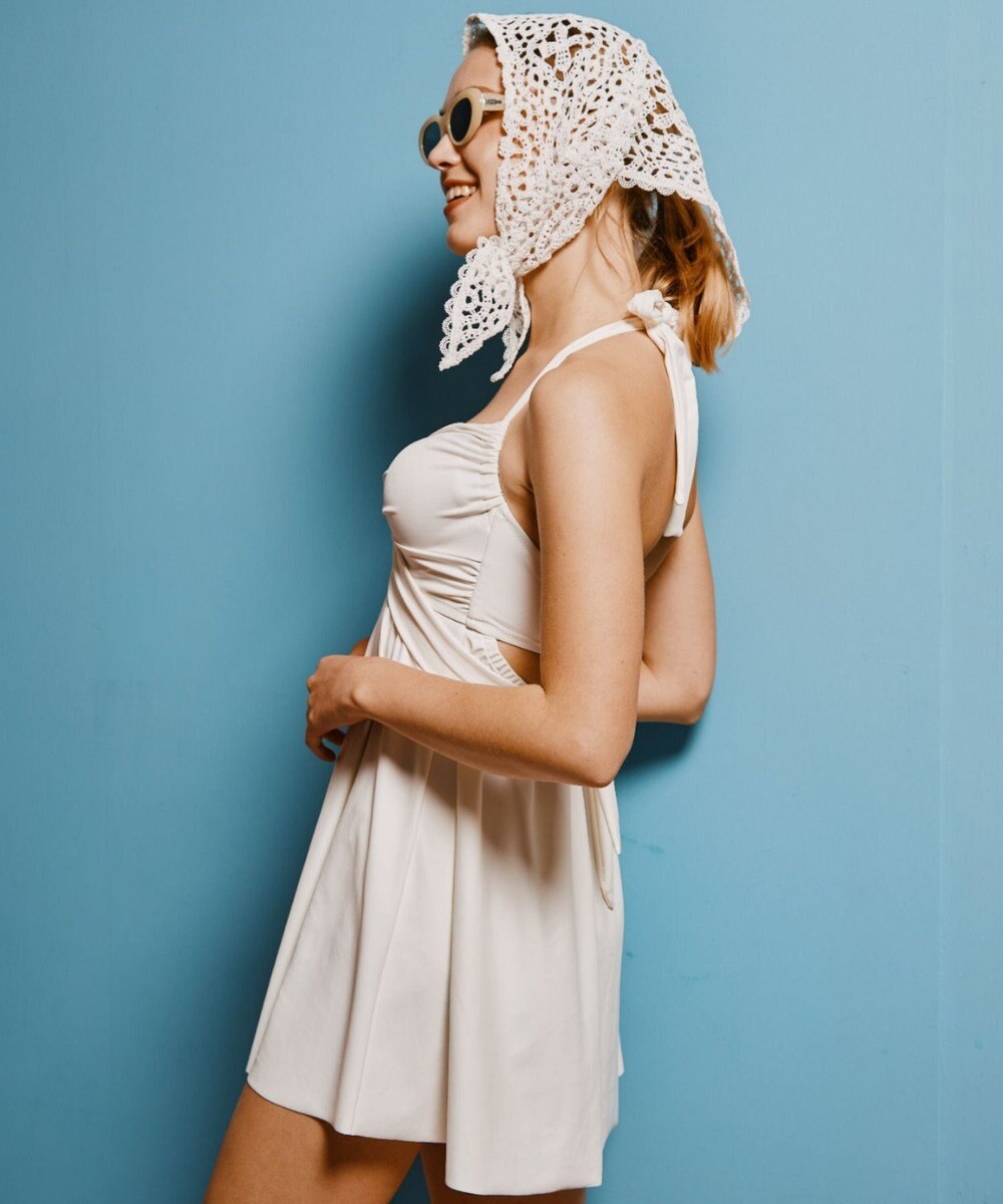 San-ai Resort（三愛水着楽園） ワコール定番商品カップ使用、GHIカップの大きなお胸に対応【グラマラスフィット】クロスワイヤーAライン水着　11EF-ML・13GHI-L LL 