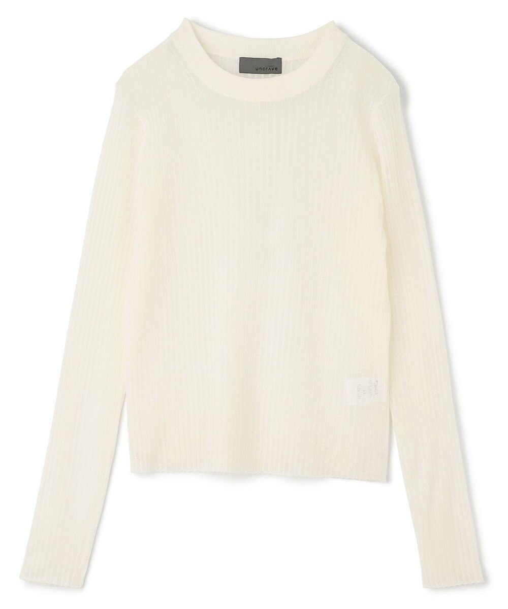 uncrave シアー リブ クルーネック ニット（uncrave STANDARD） 