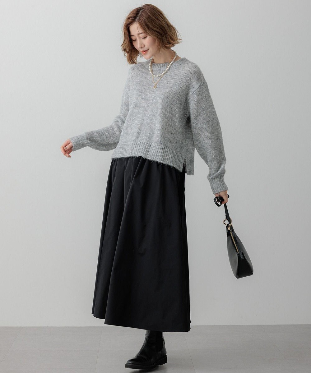 23区 【洗える】ブライトタフタ ギャザー スカート 