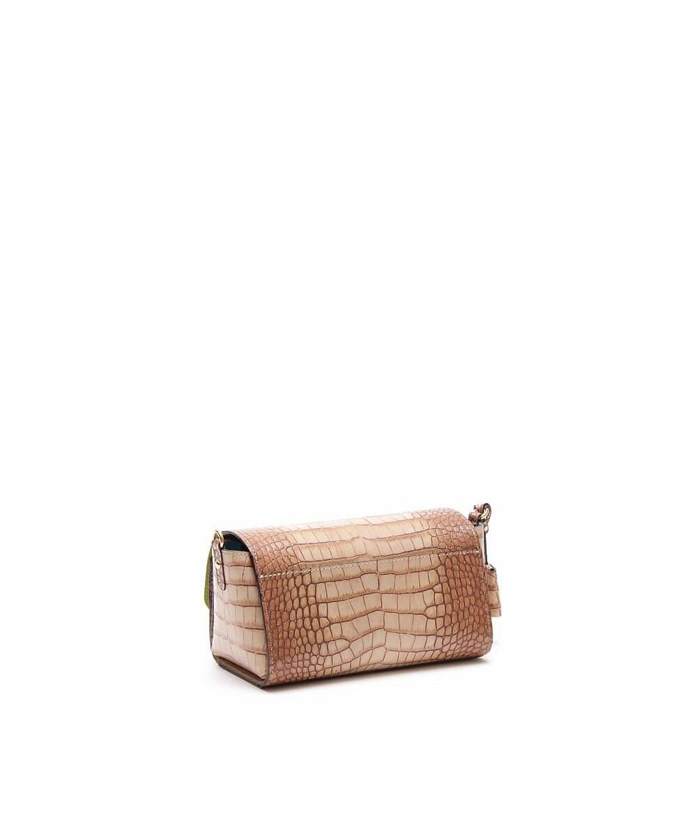 A.D.M.J. 【牛革】クロコ型押しラウンドクラッチショルダー 