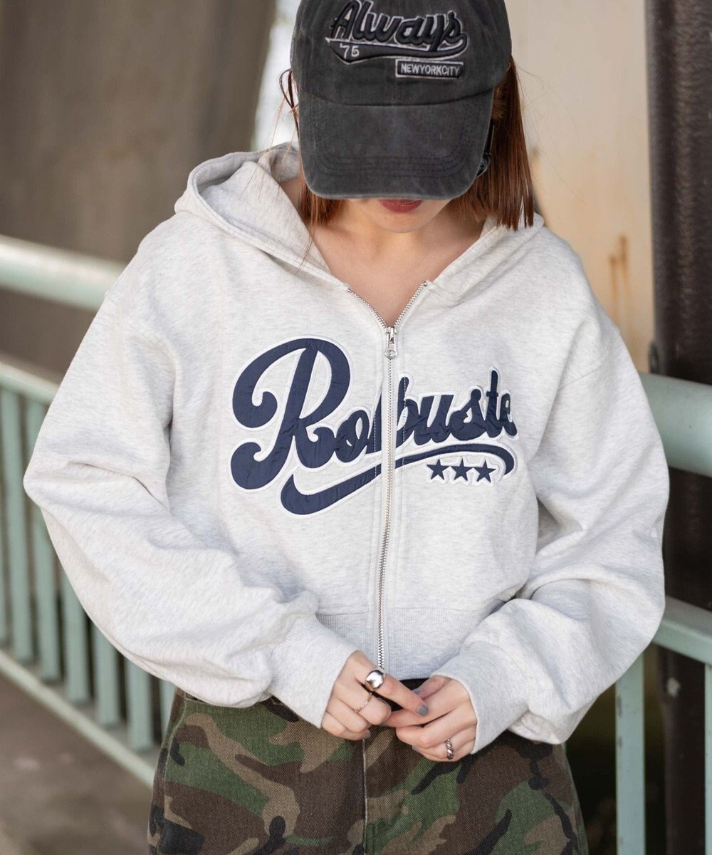 WEGO ロゴジップショートパーカー 