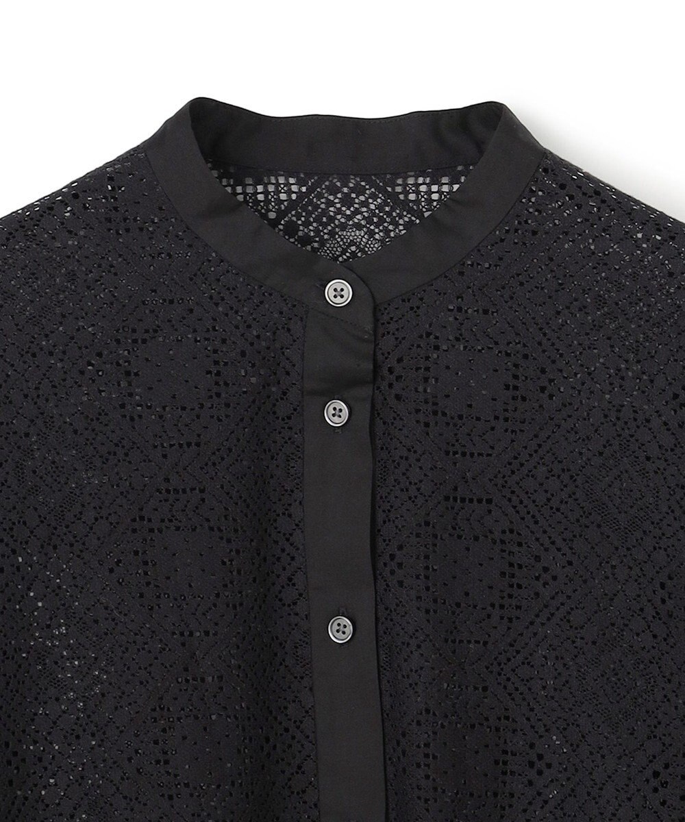 UNFILO ブロックレース バンドカラーシャツ 