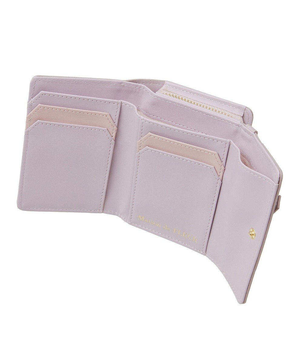 Maison de FLEUR ハンドル付きリボンウォレット 