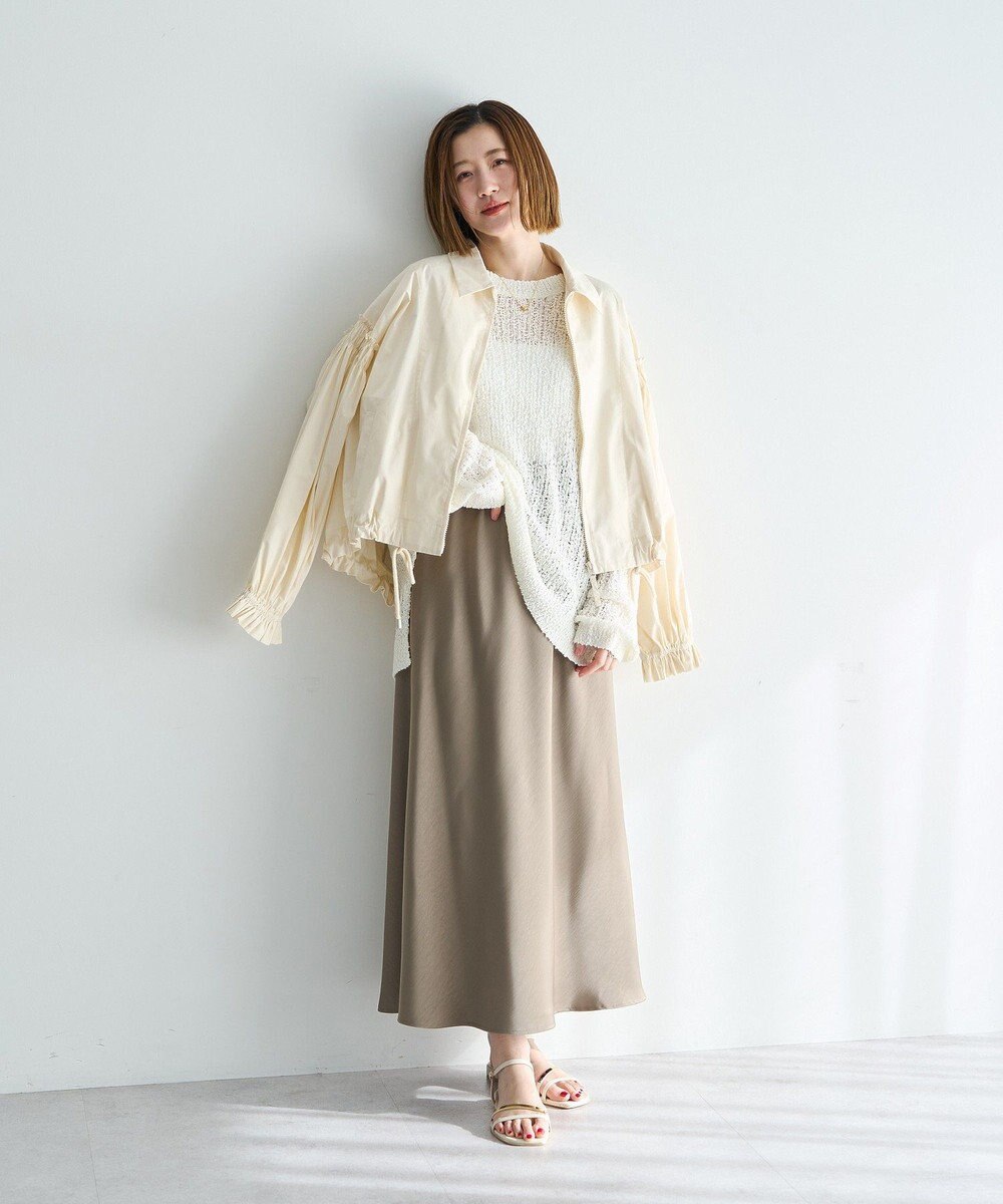 YECCA VECCA サテンフレアスカート 