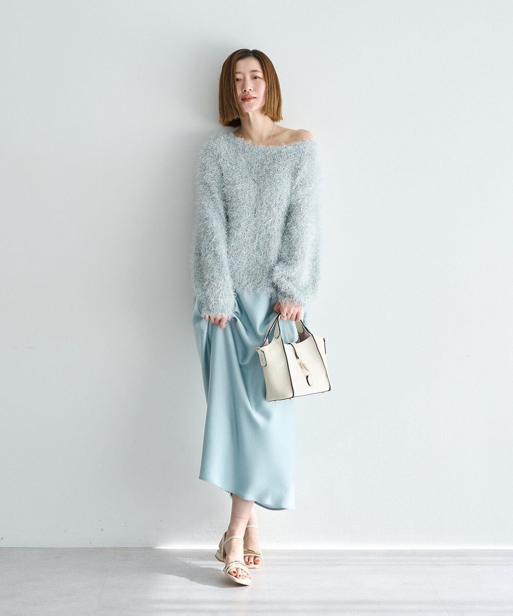 YECCA VECCA サテンフレアスカート 