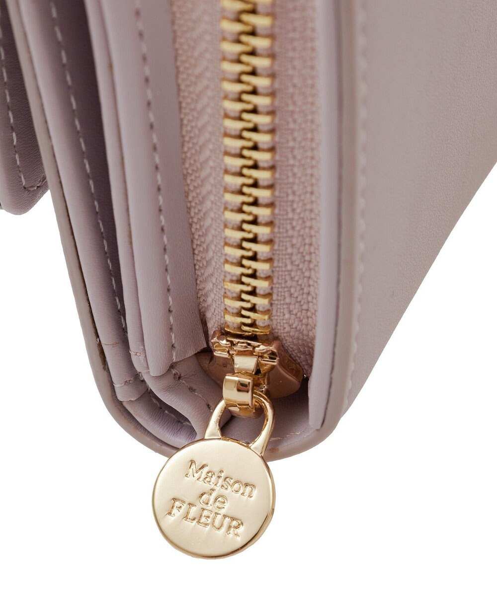 Maison de FLEUR ハンドル付きリボンウォレット 