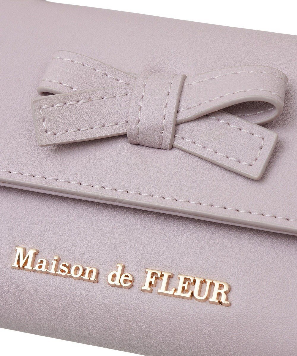 Maison de FLEUR ハンドル付きリボンウォレット 