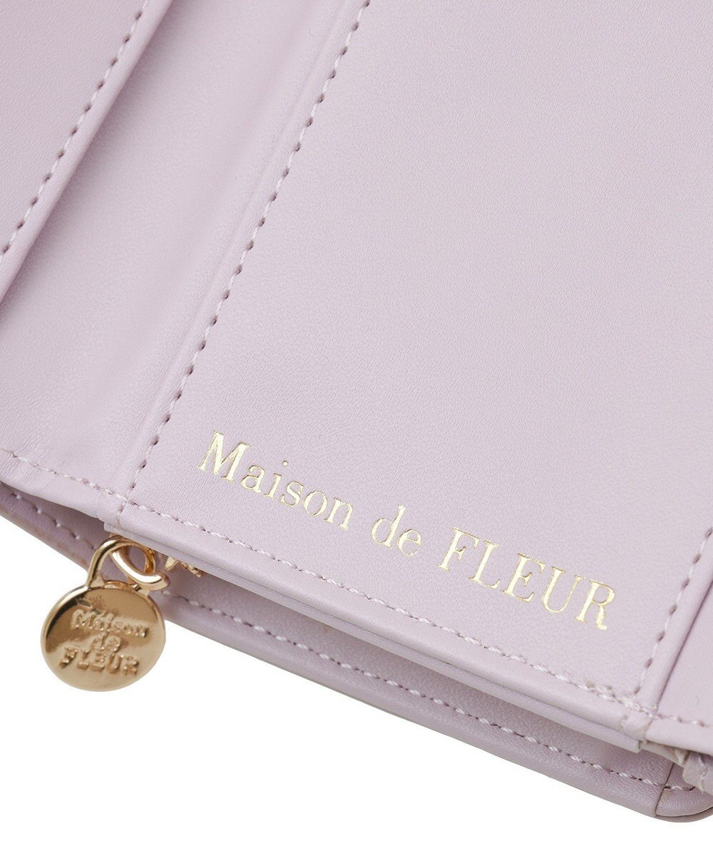 Maison de FLEUR ハンドル付きリボンウォレット 