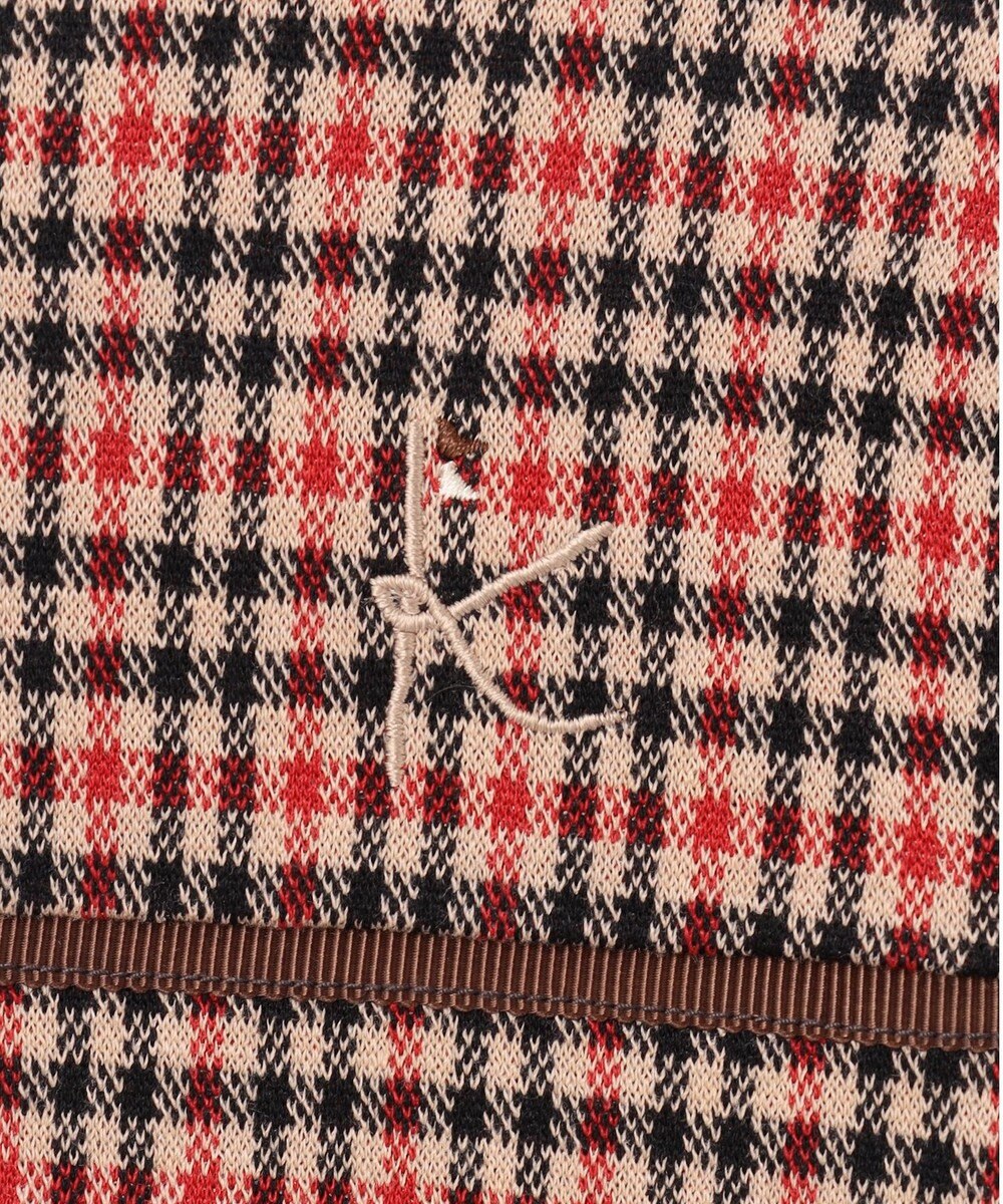 組曲 KIDS 【110-140㎝】チェックジャガード ワンピース 