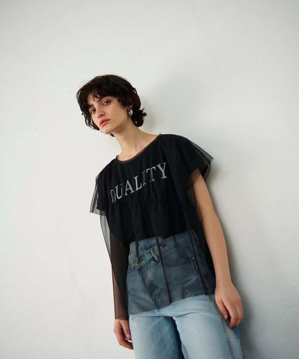 GRACE CONTINENTAL チュールレイヤードトップ 