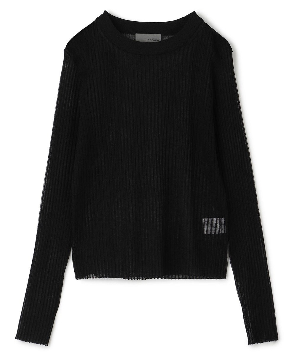 uncrave シアー リブ クルーネック ニット（uncrave STANDARD） 