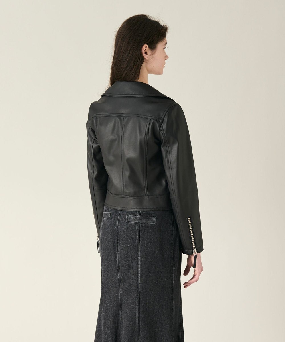 GRACE CONTINENTAL ラムレザーライダースジャケット 