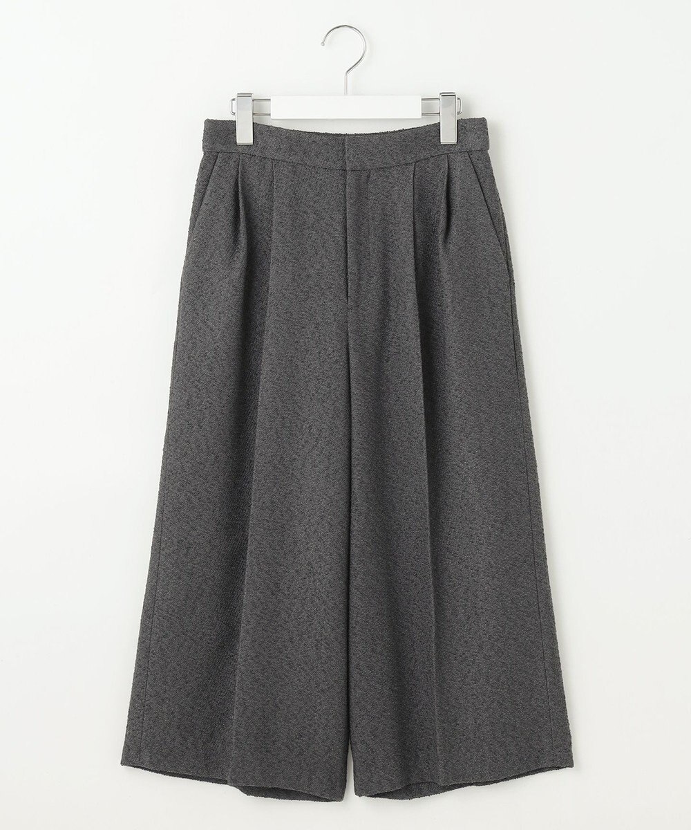 自由区 L 【17号サイズまで展開・SHIHOさん着用】ブライトリングツイード2タッククロップド パンツ 