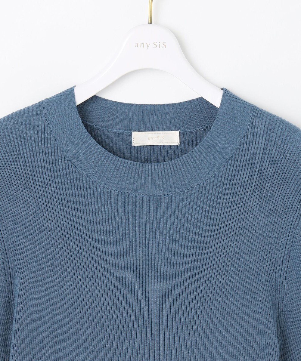 ANY SIS 【洗える】シアーディテール ニット 