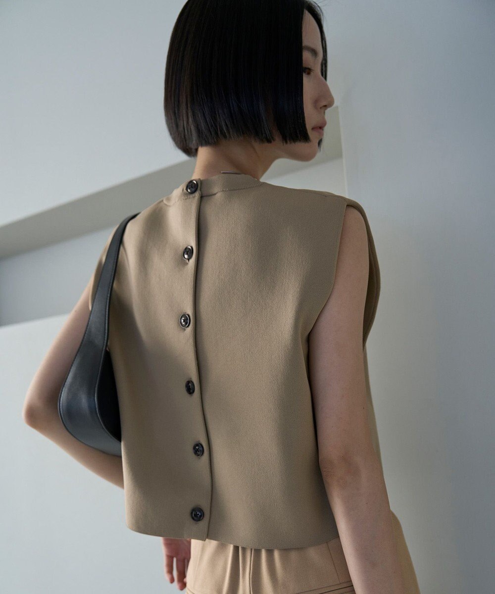 UNFILO フォルムニット クロップドベスト 