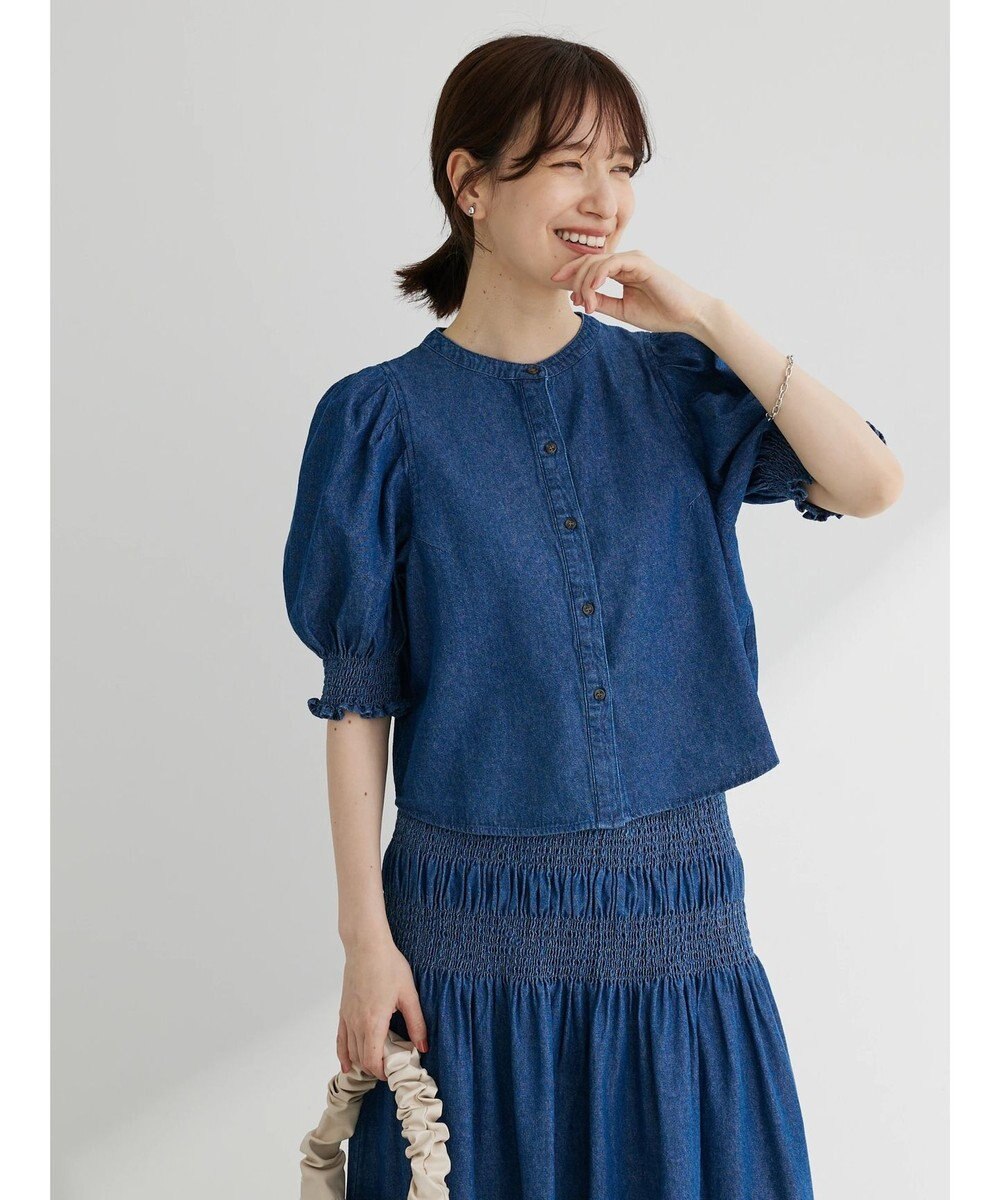 Green Parks ・ＳＵＧＡＲ　ＳＰＯＯＮ　デニムパフブラウス 
