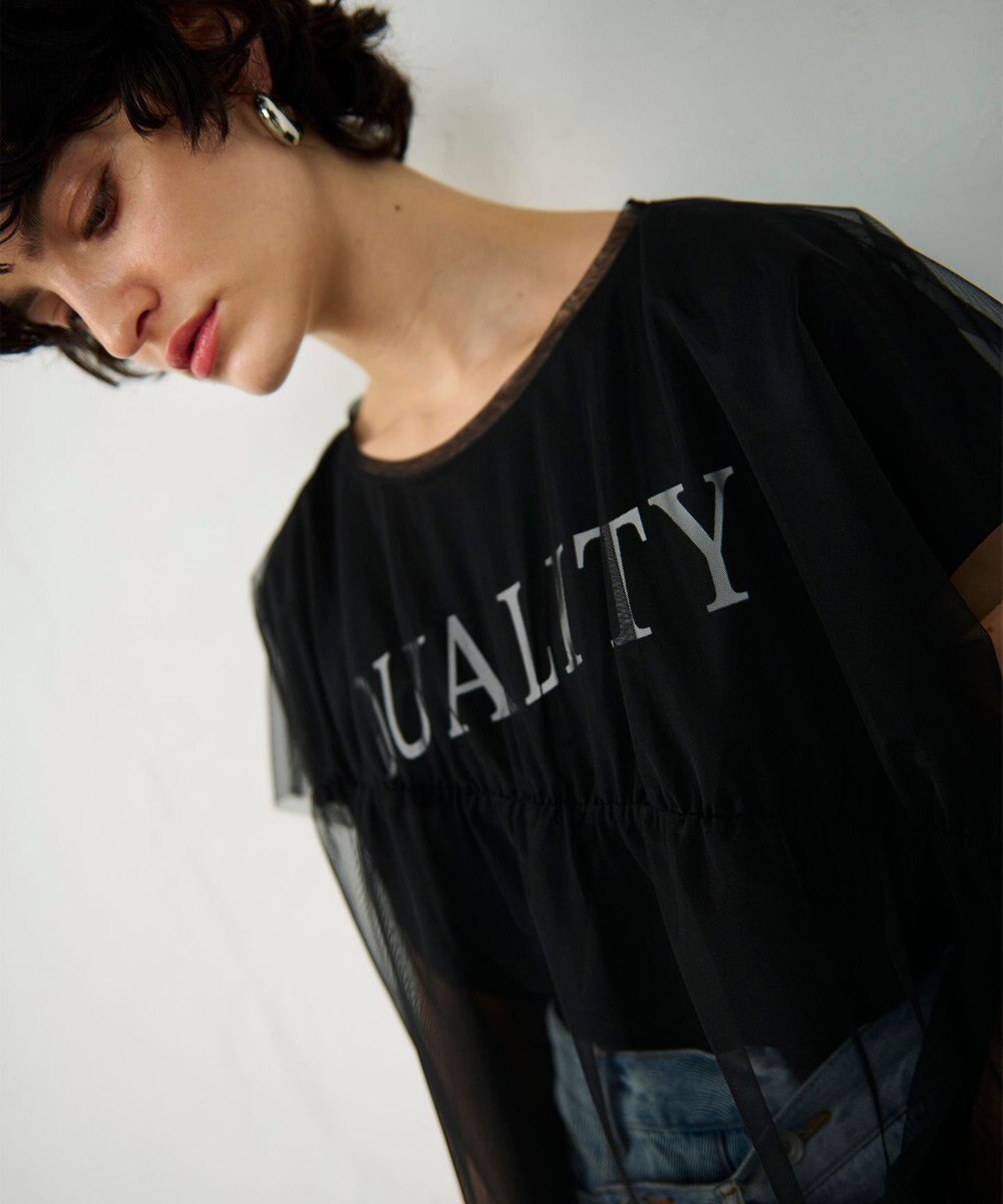 GRACE CONTINENTAL チュールレイヤードトップ 