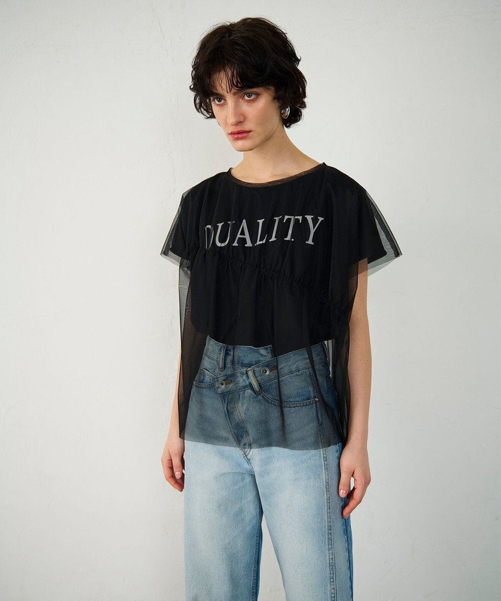 GRACE CONTINENTAL チュールレイヤードトップ 