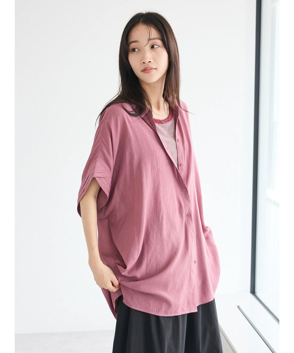 CRAFT STANDARD BOUTIQUE ヴィンテージボイルミルフィーユ襟付きシャツチュニック 