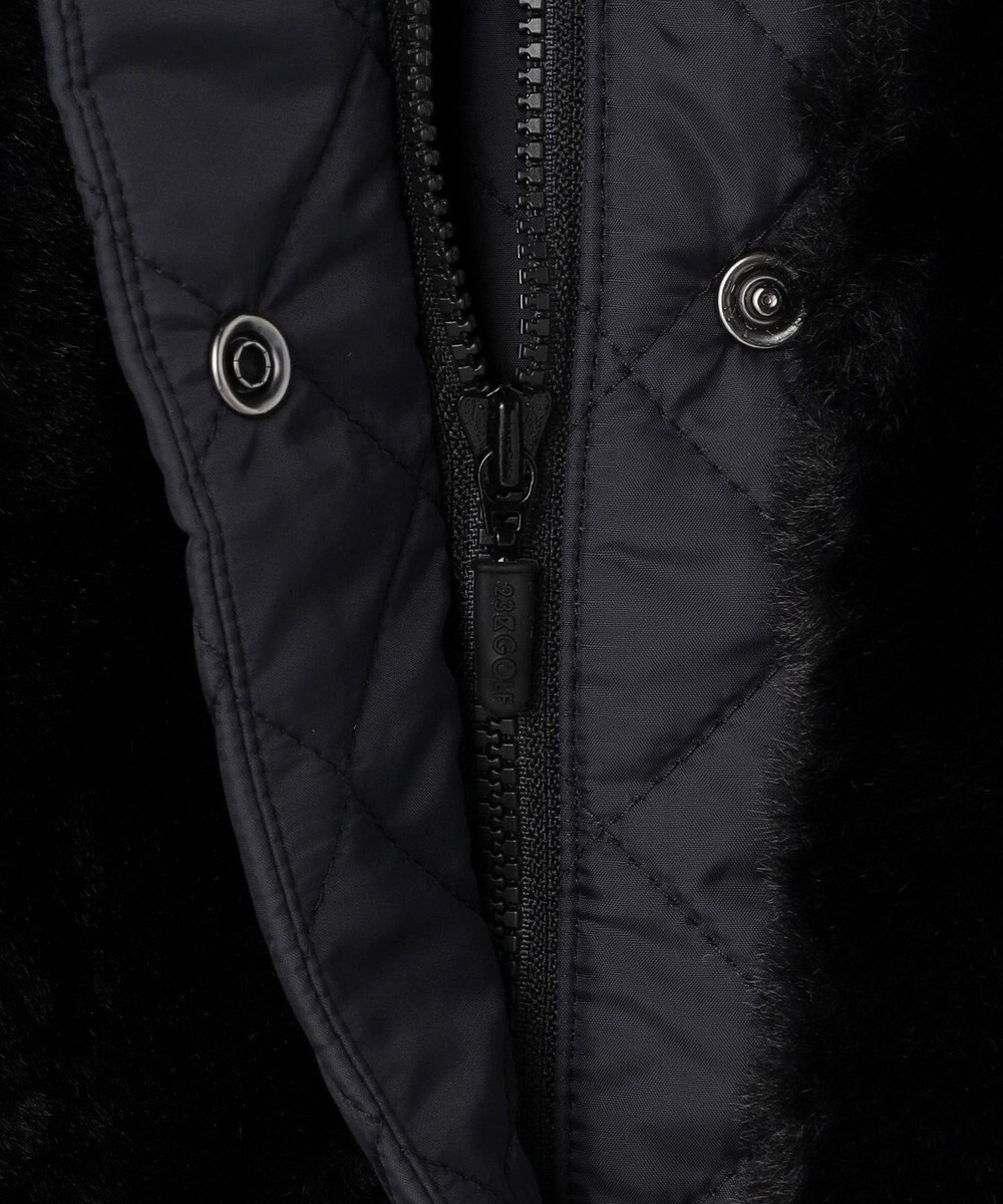 23区GOLF 【WOMEN】ファー＆キルトコンビワンピース 